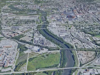 Indianapolis City, IN, USA (2019) 3D Model
