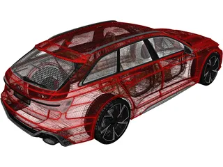 Audi RS6 Avant (2020) 3D Model