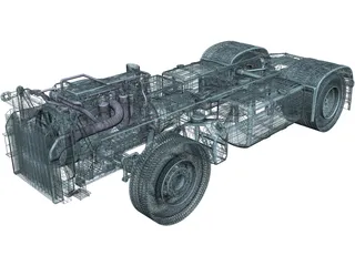 Euro Truck Chassis 3D Model