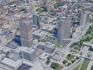 Milwaukee City, WI, USA (2019) 3D Model