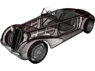 Alfa-Romeo 6C 2300 S Touring Pescara Spider (1935) 3D Model