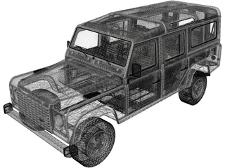 Land Rover Defender 110 Station Wagon 3D Model