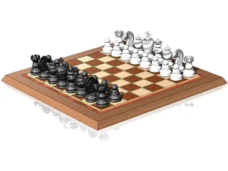 Chess Set 3D Model