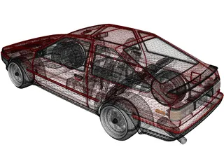 Toyota AE86 (1986) 3D Model