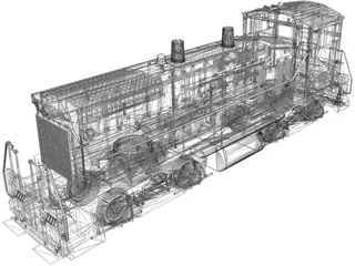 EMD SW1500 Locomotive 3D Model