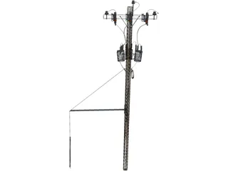 Electrical Pole 3D Model