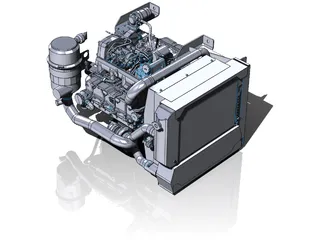 JCB444 TCA Tier III Engine 3D Model