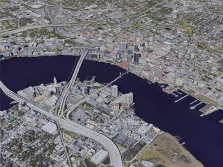 Jacksonville City, FL, USA (2019) 3D Model