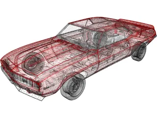 Chevrolet Camaro Z28 Cabrio (1969) 3D Model