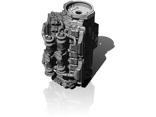 Cummins QSK60 V16 Engine 3D Model