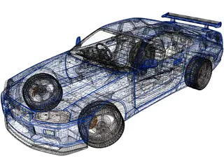 Nissan Skyline GTR R34 3D Model