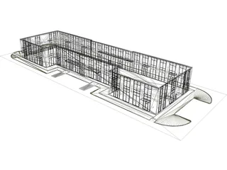 H-mart Office Building 3D Model