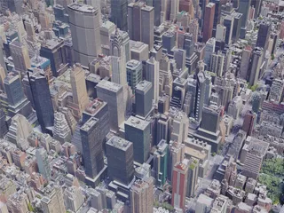 New York City, Midtown Manhattan, USA (2019) 3D Model