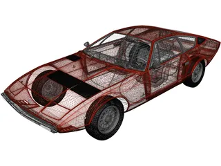 Maserati Khamsin AM120 (1977) 3D Model