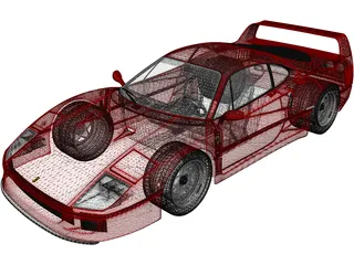 Ferrari F40 (1987) 3D Model