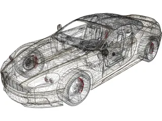 Aston Martin DB9 Volante (2009) 3D Model