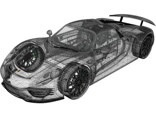 Porsche 918 Spyder (2015) 3D Model