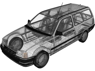 Opel Kadett Caravan (1991) 3D Model