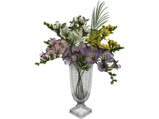 Freesia Flowers 3D Model