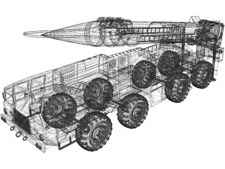 Scud Missile Launcher 3D Model