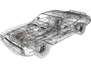 Plymouth Barracuda Cabrio (1970) 3D Model