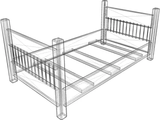 Bed Frame 3D Model