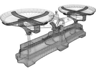 Balance with scales 3D Model