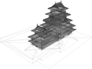 Japan Castle 3D Model