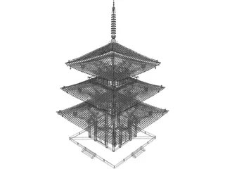 Japanese Tower 3D Model