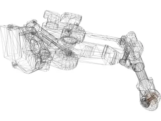 Six Axis Robot ABB4400_45 3D Model