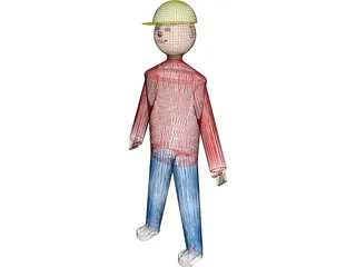Working Man 3D Model