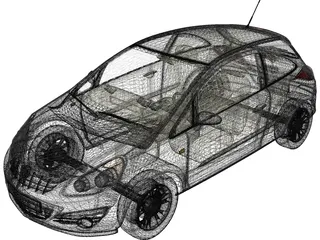 Opel Corsa (2007) 3D Model