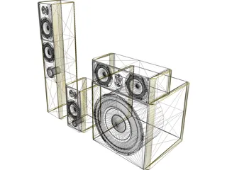 Speakers 3D Model