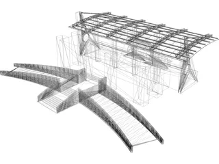 Stadium Canopy 3D Model