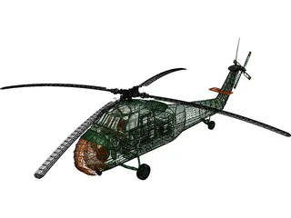 Sikorsky UH-34 Choctaw 3D Model