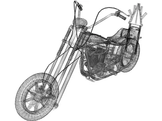 Custom Chopper 3D Model