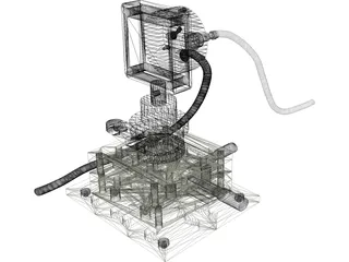 Si Detector 3D Model