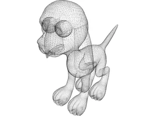 Cartoon Puppy 3D Model