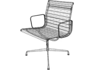 Charles Eames Aluminum Office Ball Chair 3D Model