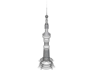 Futuristic Radio Tower 3D Model