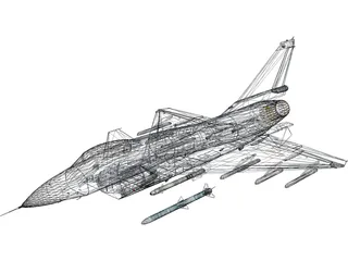 Chengdu J-10 3D Model