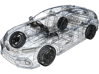 Honda Civic RS Hatchback (2020) 3D Model
