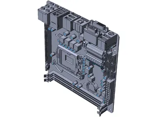 Gigabyte GA-H55N-USB3 Motheboard 3D Model