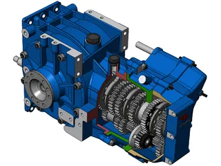 Hewland LD200 Gearbox 3D Model