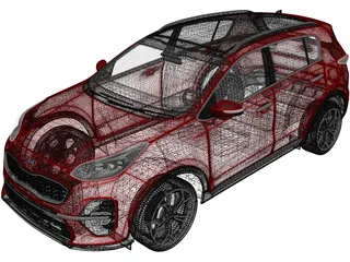 Kia Sportage GT-Line (2018) 3D Model