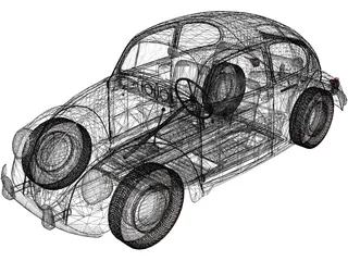 Volkswagen Beetle (1948) 3D Model