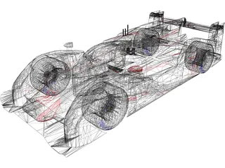 Audi R18 TDi (2013) 3D Model