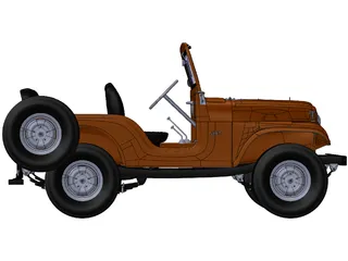 Jeep Willys CJ5 (1954) 3D Model