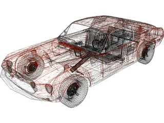 Ford Mustang GT Fastback 390 (1968) 3D Model