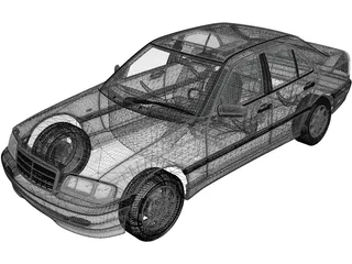 Mercedes-Benz C220 (1998) 3D Model